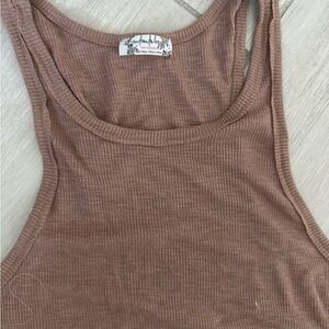 Free People mauve Ribbed Tank Top